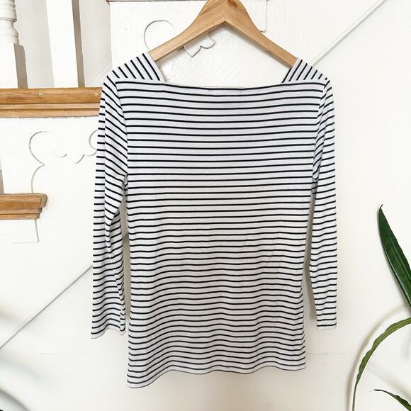 Tommy Hilfiger Striped Knit Top Nautical Sailor Collar Stretch Size S Small - Picture 6 of 6